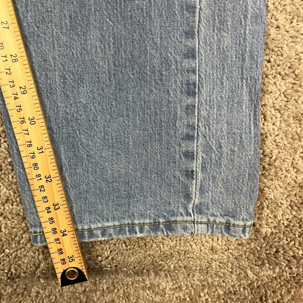 Levi Strauss 505 Jeans Mens W36 L34 Light Wash Straight Fit Denim Pants - Picture 12 of 14